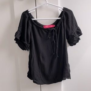 Black off the shoulder girls size small top
